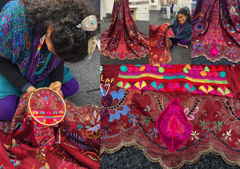 sivani_mata_working_on_red_dress